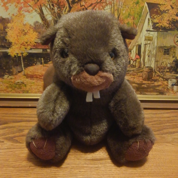 Unknown Toys Vtg Beaver Plush Stuffed Animal Toy 8s 90s Vintage Dam